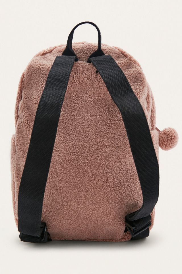 Pink Shearling Eyes Backpack