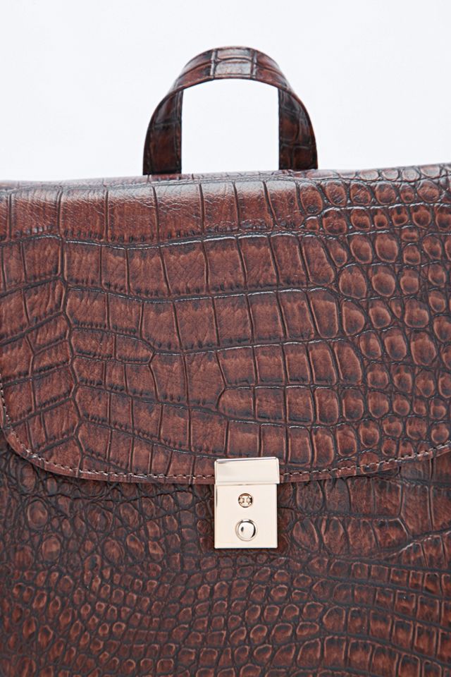 Deena & Ozzy - Sac à dos fauve imitation croco #2