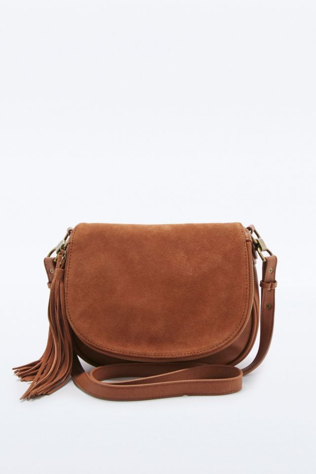 Tan Suede Saddle Bag | Urban Outfitters UK