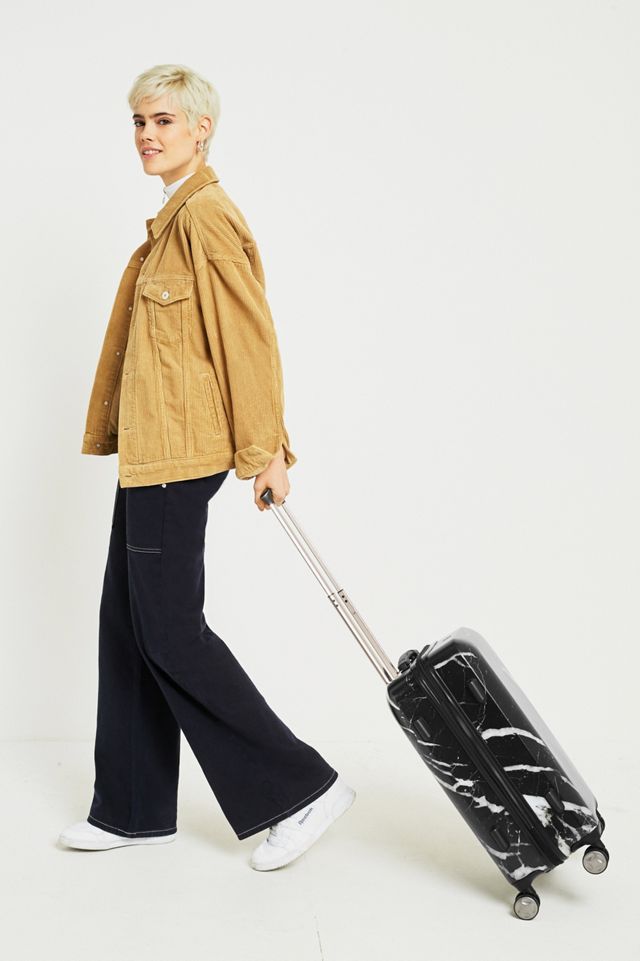 CALPAK Black Marble Carry-On Suitcase #1