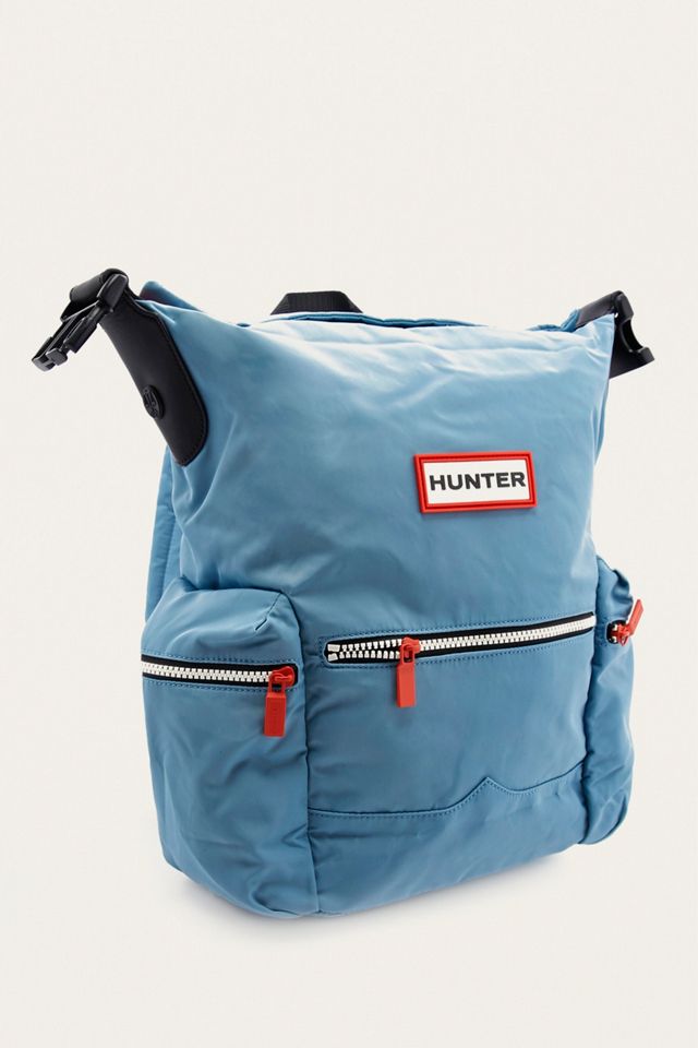 Hunter Original Top Clip Pale Blue Nylon Backpack | Urban Outfitters UK