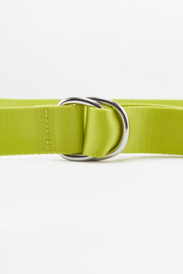Green Nylon D-Ring Belt #1