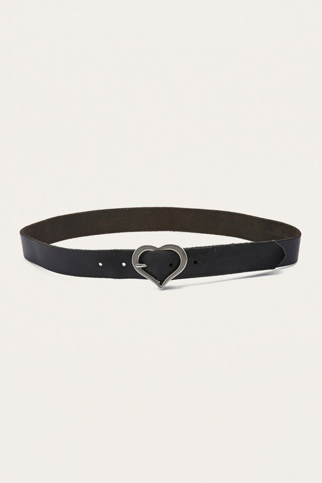 Cintura in pelle con fibbia a cuore #2