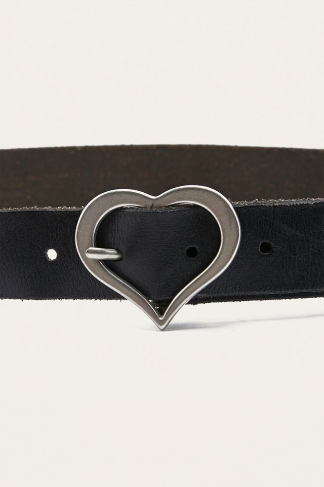 Cintura in pelle con fibbia a cuore #3