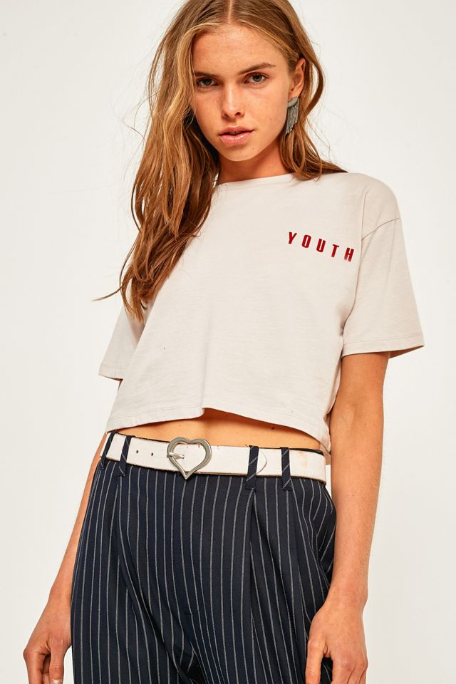 Ceinture en cuir avec boucle cœur #1