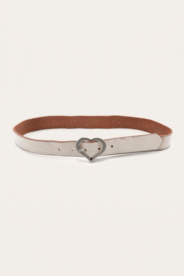Ceinture en cuir avec boucle cœur #2