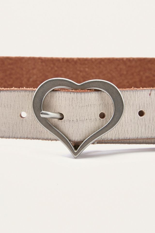 Heart Buckle Leather Belt | Urban Outfitters UK