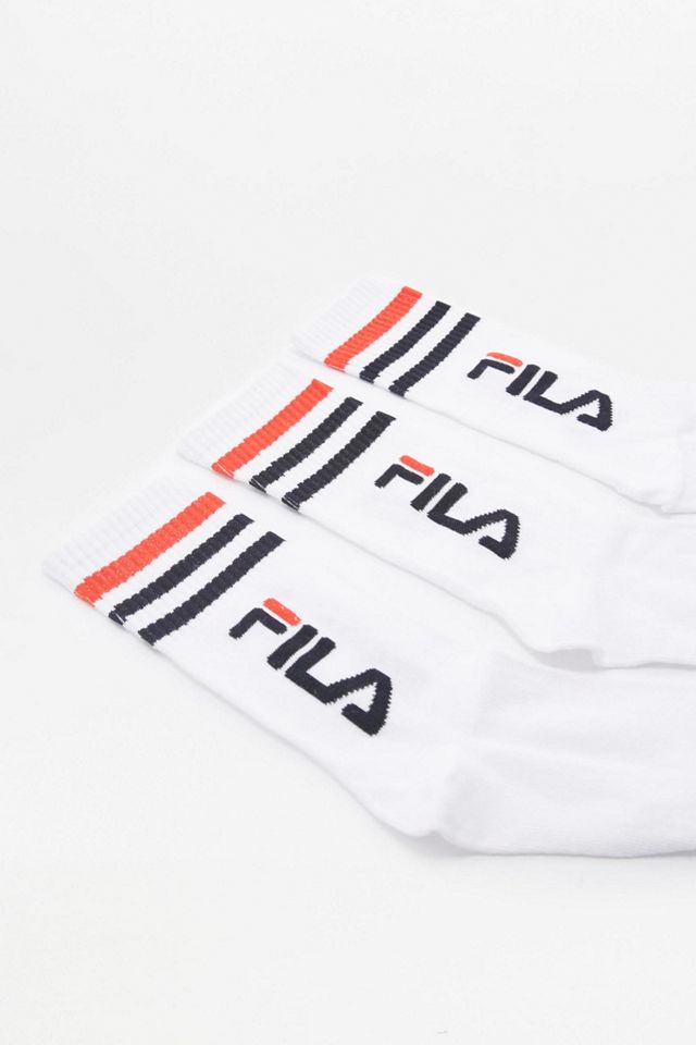 FILA White Stripe Sports Socks Pack #1