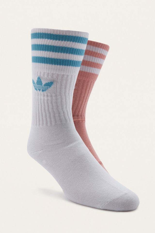 adidas Blue and Pink Athletic Socks Pack | Urban Outfitters UK