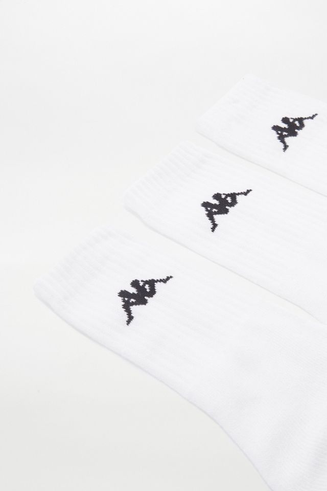 Kappa White Crew Socks Pack #1