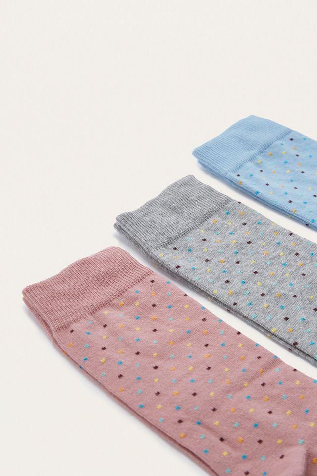 Urban Outfitters Pink Multi Dot Socks Pack #1