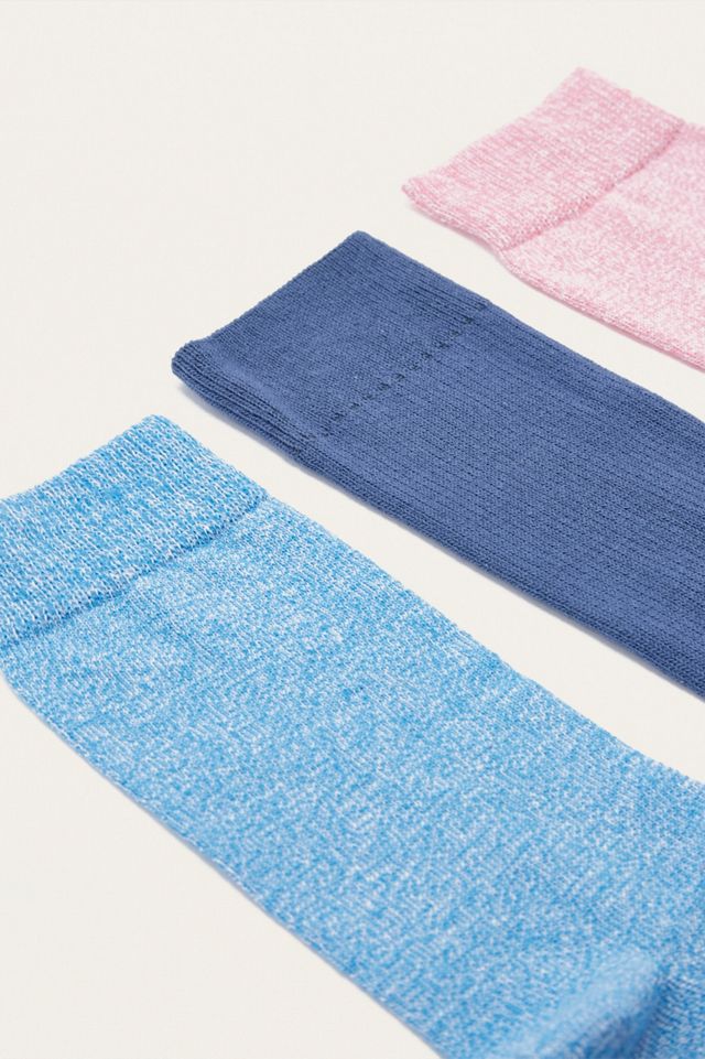 Urban Outfitters Pink and Blue Twist Knit Socks Pack #1
