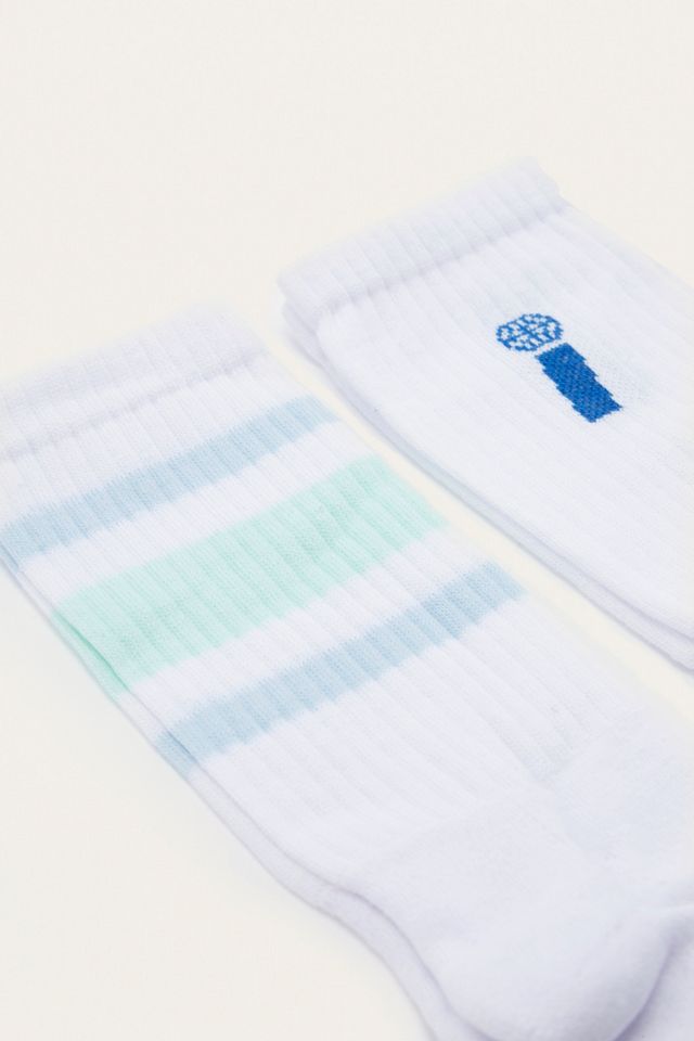 iets frans… Pastel Green Striped Sports Socks Pack #1