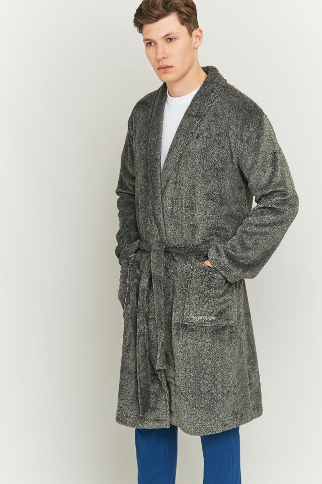Calvin Klein Heather Grey Robe | Urban Outfitters UK