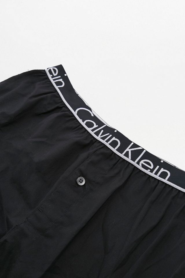 Calvin Klein Slim Fit Black Woven Boxer Trunks #2