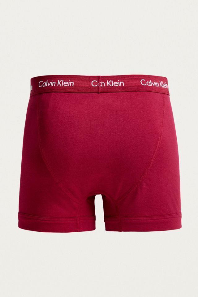 Calvin Klein Teal, Berry and Purple Solid Boxer Trunks Pack #1