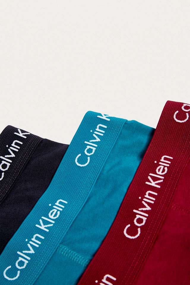 Calvin Klein Teal, Berry and Purple Solid Boxer Trunks Pack #2