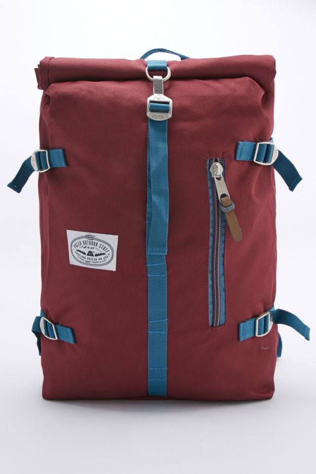 Poler Outdoor Stuff Classic Rolltop Burgundy Backpack Urban Outfitters UK