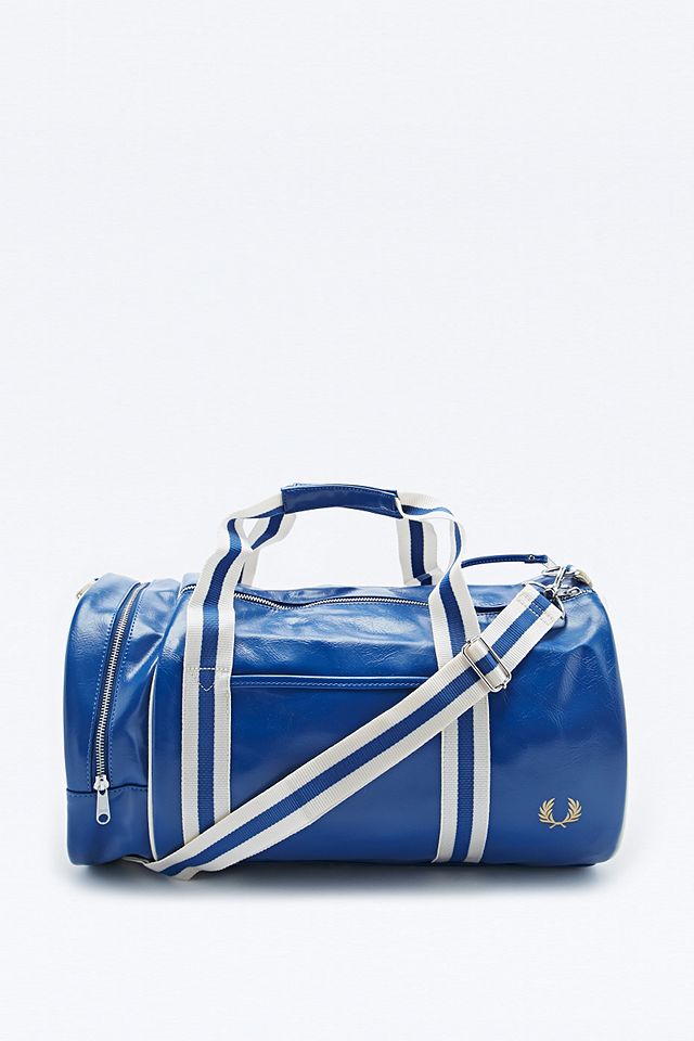 Fred Perry Classic Barrel Bag in Blue | Urban Outfitters UK