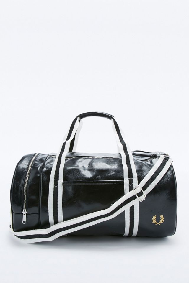 Fred Perry Classic Black Barrel Bag | Urban Outfitters UK