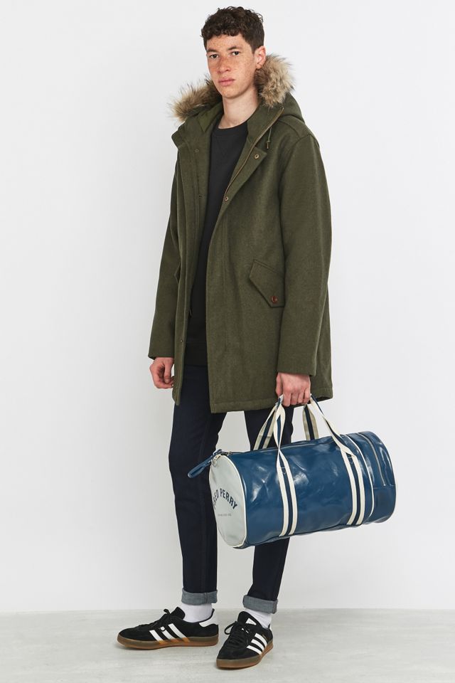 Fred Perry Classic Blue and Grey Barrel Bag #4