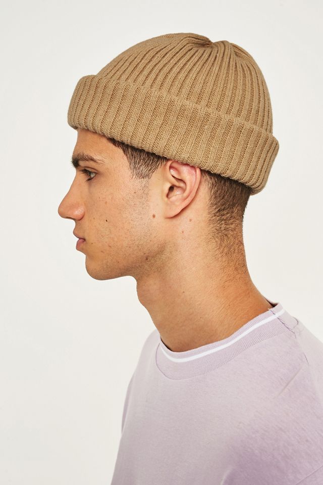 UO Tan Ribbed Beanie #3