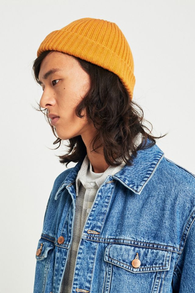 UO Mustard Ribbed Beanie #2