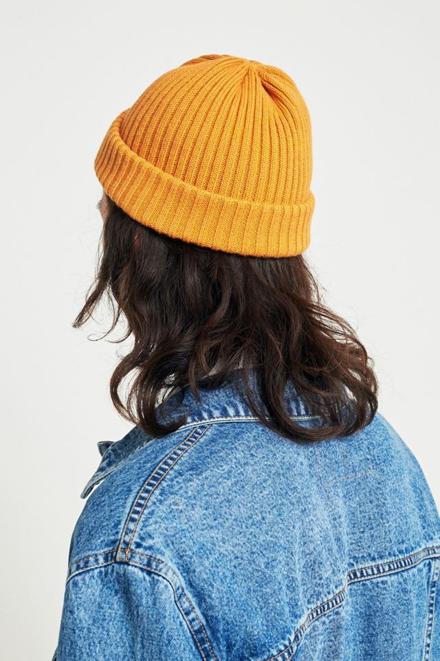 UO Mustard Ribbed Beanie #4