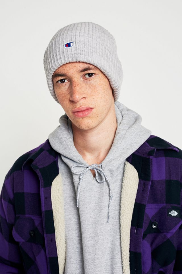 Champion Grey Marl Logo Beanie #2