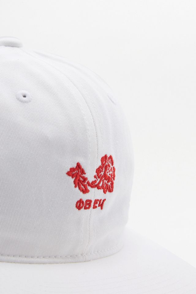 OBEY Flower White 6-Panel Cap #2