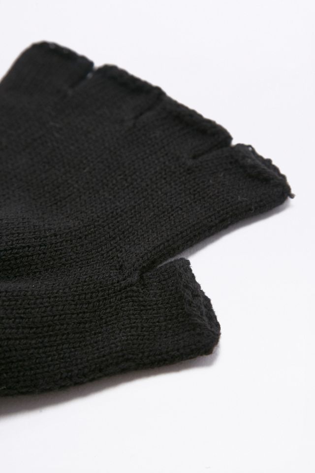 Fingerlose Handschuhe in Schwarz #1