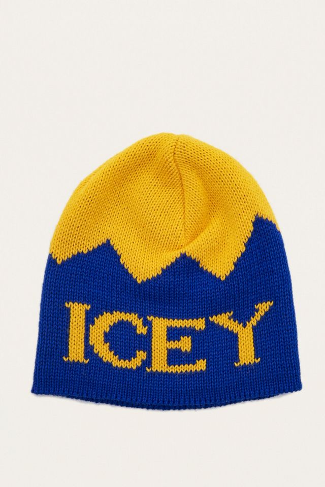 Icey Blue and Yellow Beanie #1