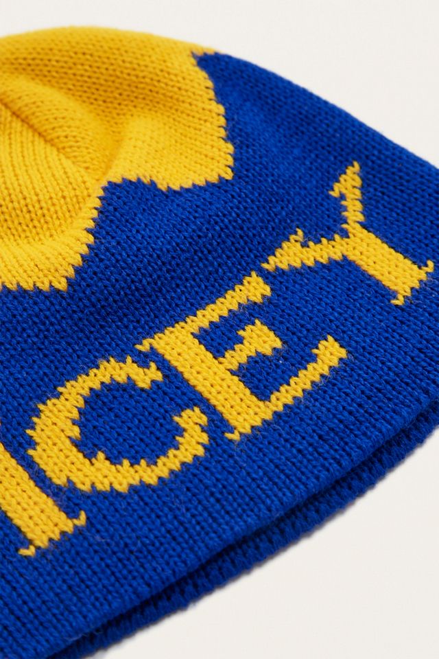 Icey Blue and Yellow Beanie #2