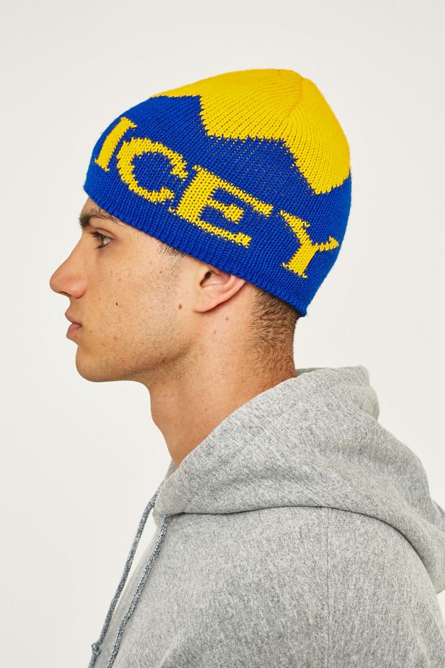 Icey Blue and Yellow Beanie #3