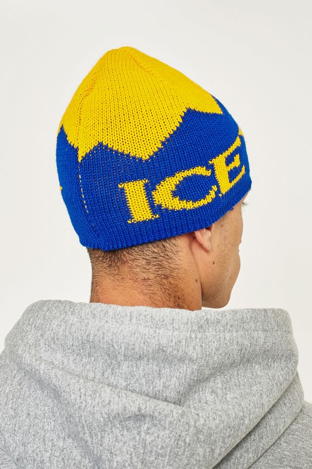 Icey Blue and Yellow Beanie #4