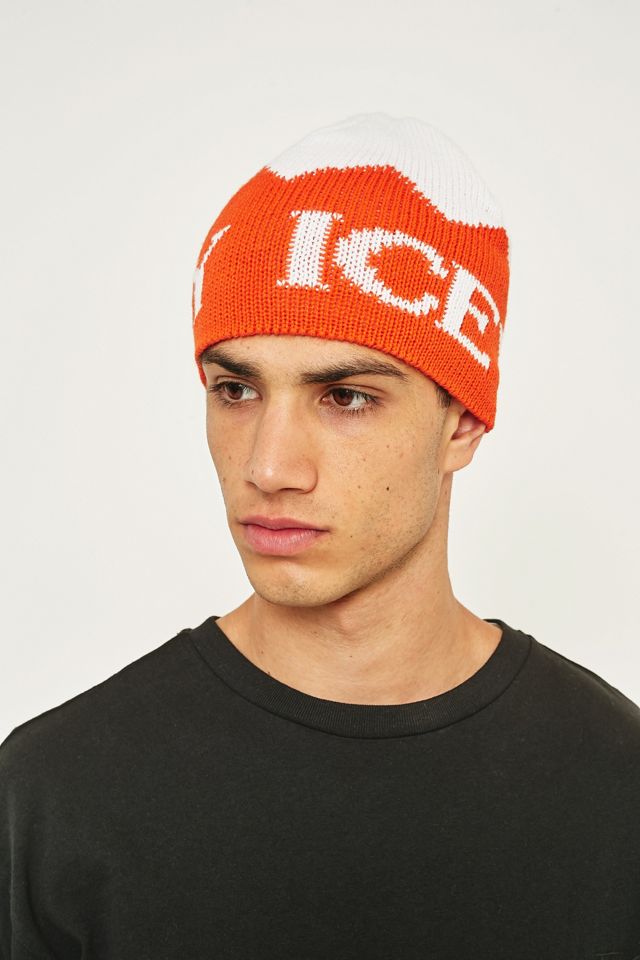 Icey Orange and White Beanie #1
