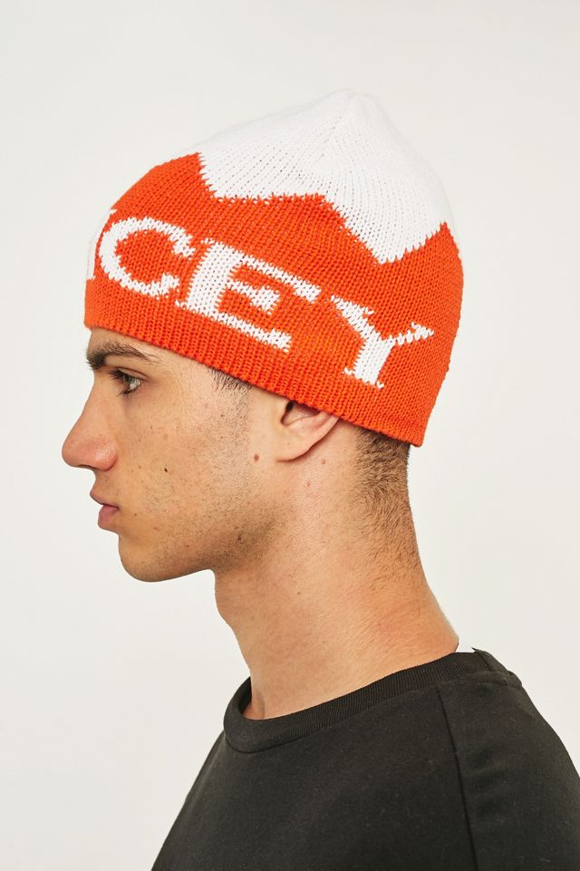 Icey Orange and White Beanie #3