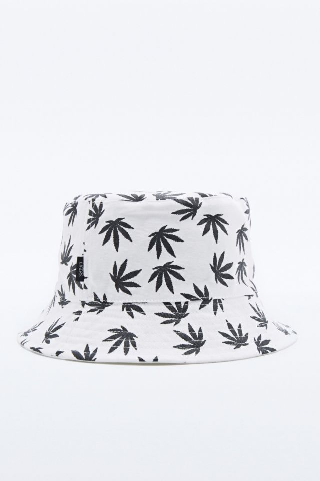 Lifers Weed Bucket Hat in White | Urban Outfitters UK