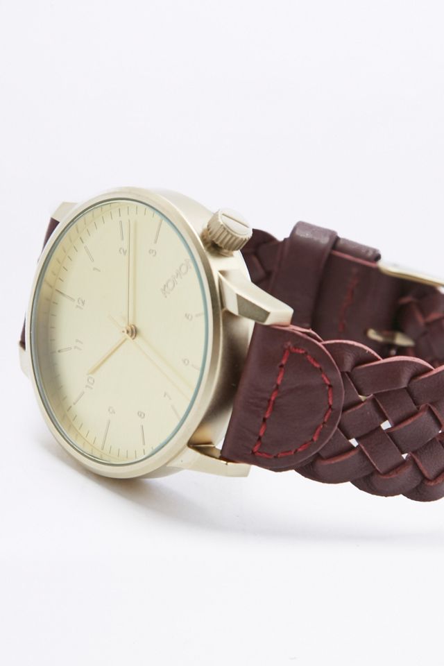 Komono Winston Burgundy Woven Watch #2