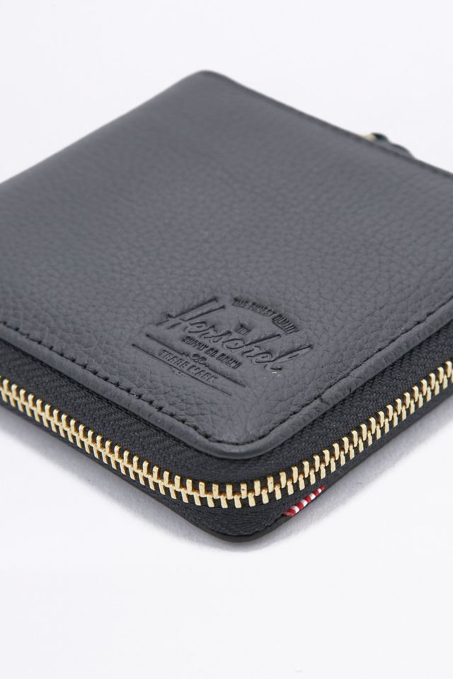 Herschel Supply co. Walt Portafoglio con zip in pelle nera #1