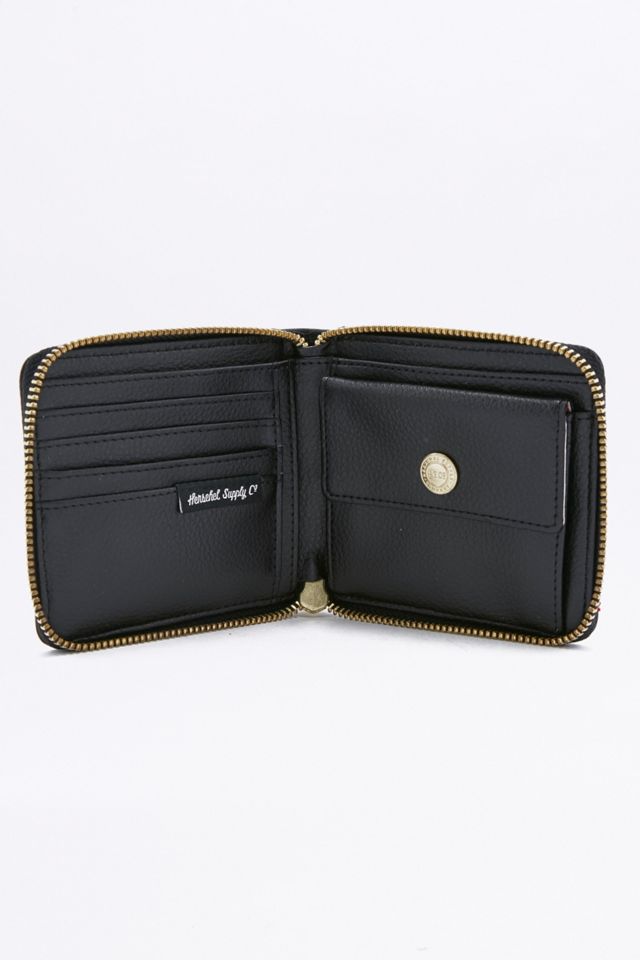 Herschel Supply co. Walt Portafoglio con zip in pelle nera #3