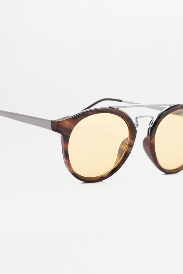 Urban Outfitters - Lunettes de soleil à demi-monture en écaille caramel #3