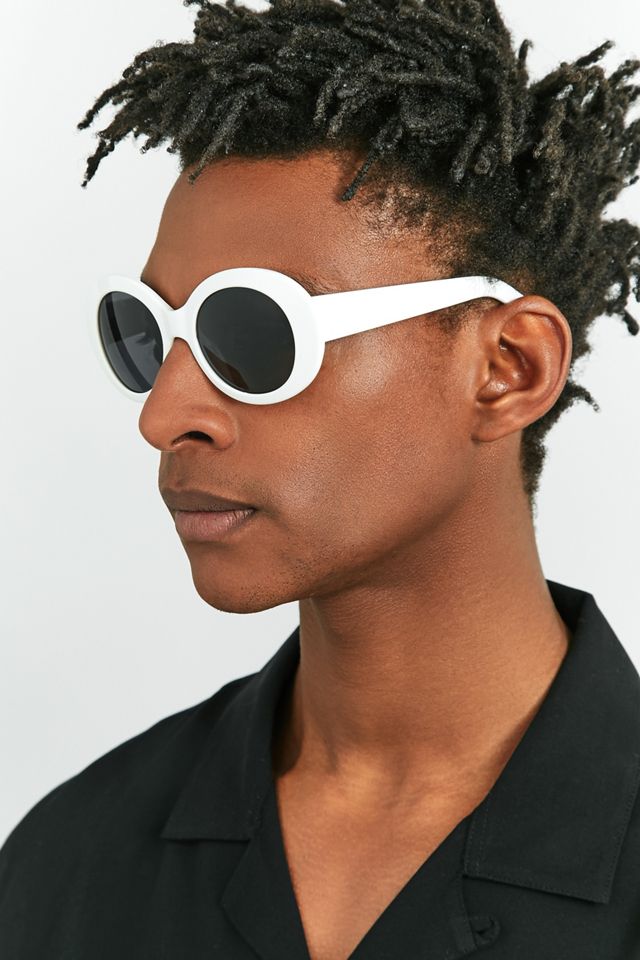 Kurt - Lunettes de soleil rondes blanches #1