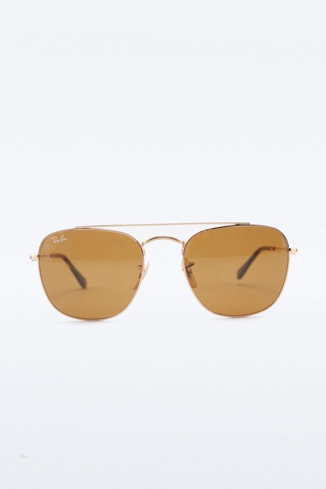 Ray-Ban - Lunettes de soleil aviateur emblématiques dorées et marron #2