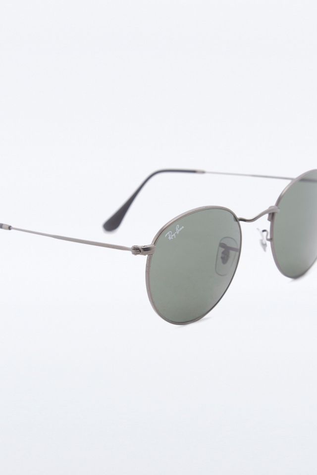 Ray-Ban - Lunettes de soleil rondes en métal mat gris acier #2