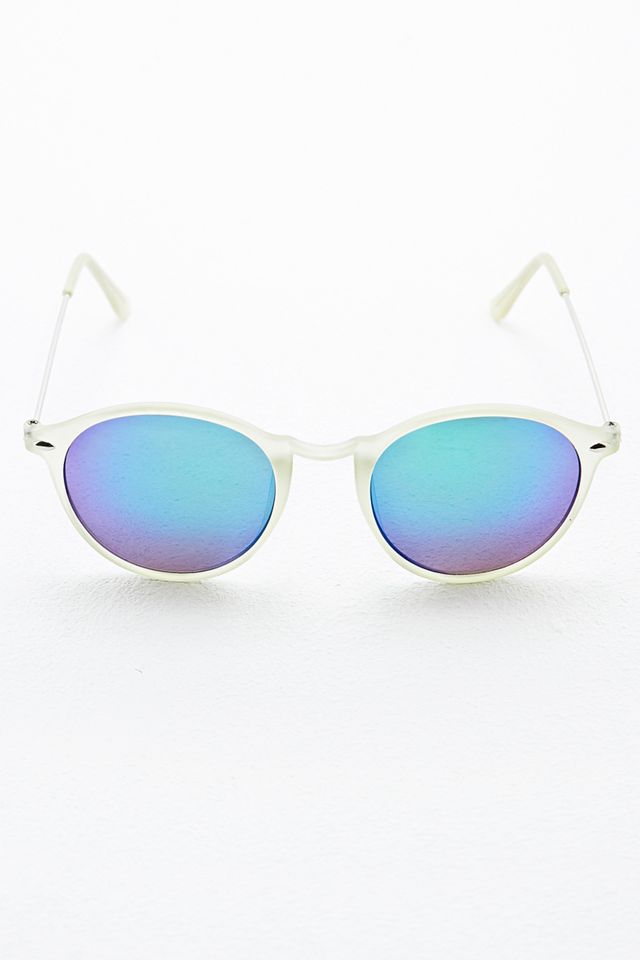 Lunettes de soleil rondes à verres Revo vert glacé #1